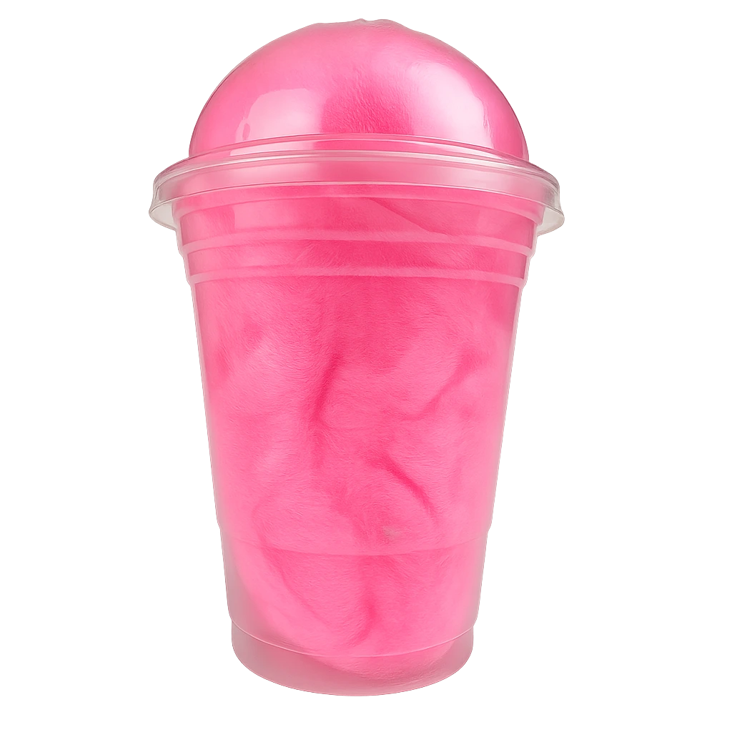 Algodón de azúcar en vaso